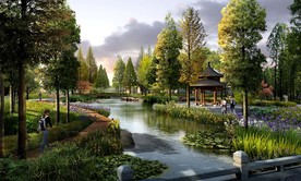 湿地公园景观效果图