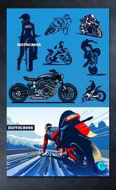 矢量摩托竞速文化系列