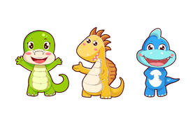 卡通可爱小龙吉祥物