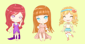 三姐妹卡通人物形象