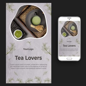 抹茶绿茶茶点海报图片