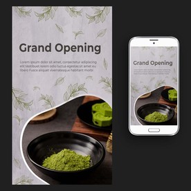 抹茶绿茶茶点海报图片