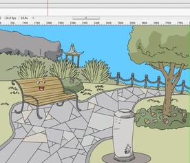 垃圾桶和长凳说话32秒
