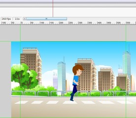 做个扁平人物跑步的动画效果