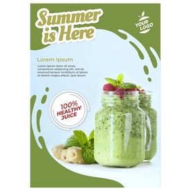 鲜榨果汁冷饮海报