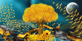 黄金树发财树玄关