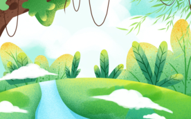 卡通地球日装饰背景