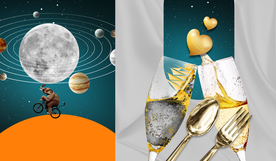 金色餐厅装饰画