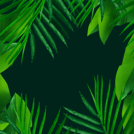 绿色树叶装饰植物背景