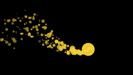 金币拖尾粒子特效视频