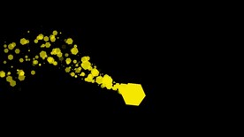 六边形拖尾粒子特效视频