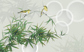 竹子电视背景墙