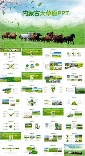 内蒙古大草原旅游呼伦贝尔PPT