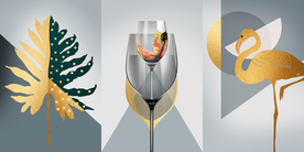 餐厅酒杯装饰画