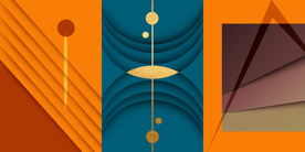 抽象几何三联画