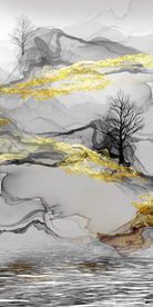 抽象山水意境玄关