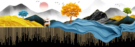 抽象山水玄关