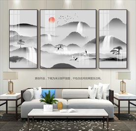 水墨山水装饰画意境山水画