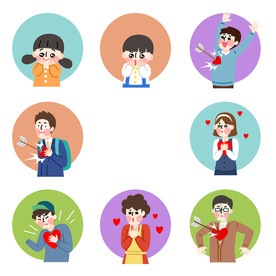 卡通Q版手绘头像表情