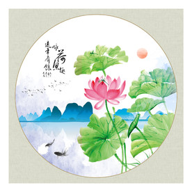 水墨艺术荷花图片