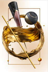 晶瓷现代抽象几何油画玄关装饰画