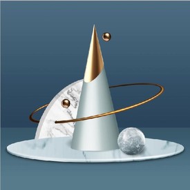 晶瓷现代抽象几何油画玄关装饰画