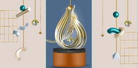 现代风晶瓷抽象立体几何装饰画