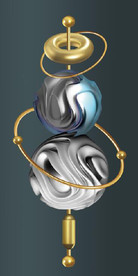 晶瓷现代抽象几何雕塑玄关装饰画