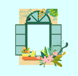 春天创意拍照框可爱拍照框