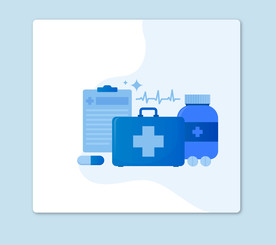 手绘医疗场景插画设计