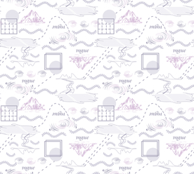 抽象山水几何组合