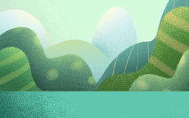 插画卡通山水背景