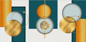 现代抽象立体几何装饰无框画