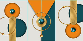 现代抽象立体几何装饰无框画