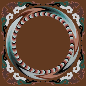 壁画圆形边纹边框