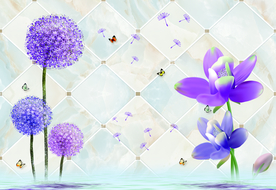 蒲公英家装背景墙