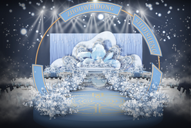 浅蓝色婚礼仪式区