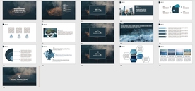 商务演讲PPT模板深色背景