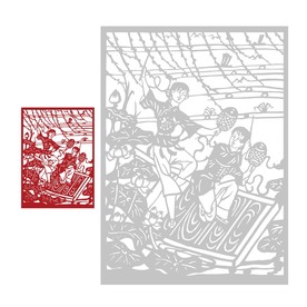 洪泽渔鼓舞剪纸