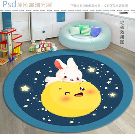卡通圆形地毯