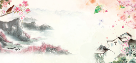 唯美大气清明节背景