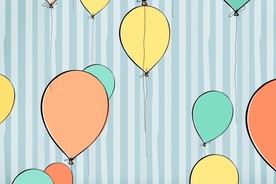 卡通气球派对欢乐气氛视频