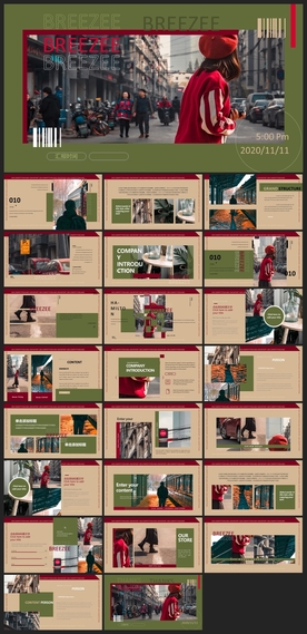 时尚文艺PPT画册素材