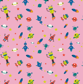 卡通 宇宙飞船 星球