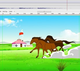 草原上的场景动画