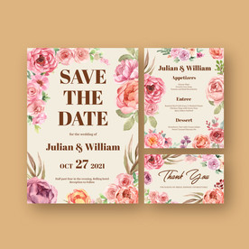 季节插画促销海报模板