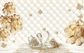 天鹅珠宝电视背景墙