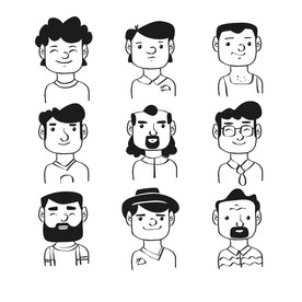 卡通Q版手绘头像表情