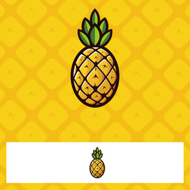 菠萝手绘插画素材