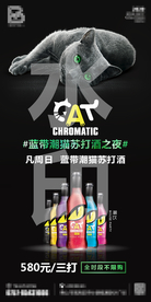酒吧潮猫之夜海报